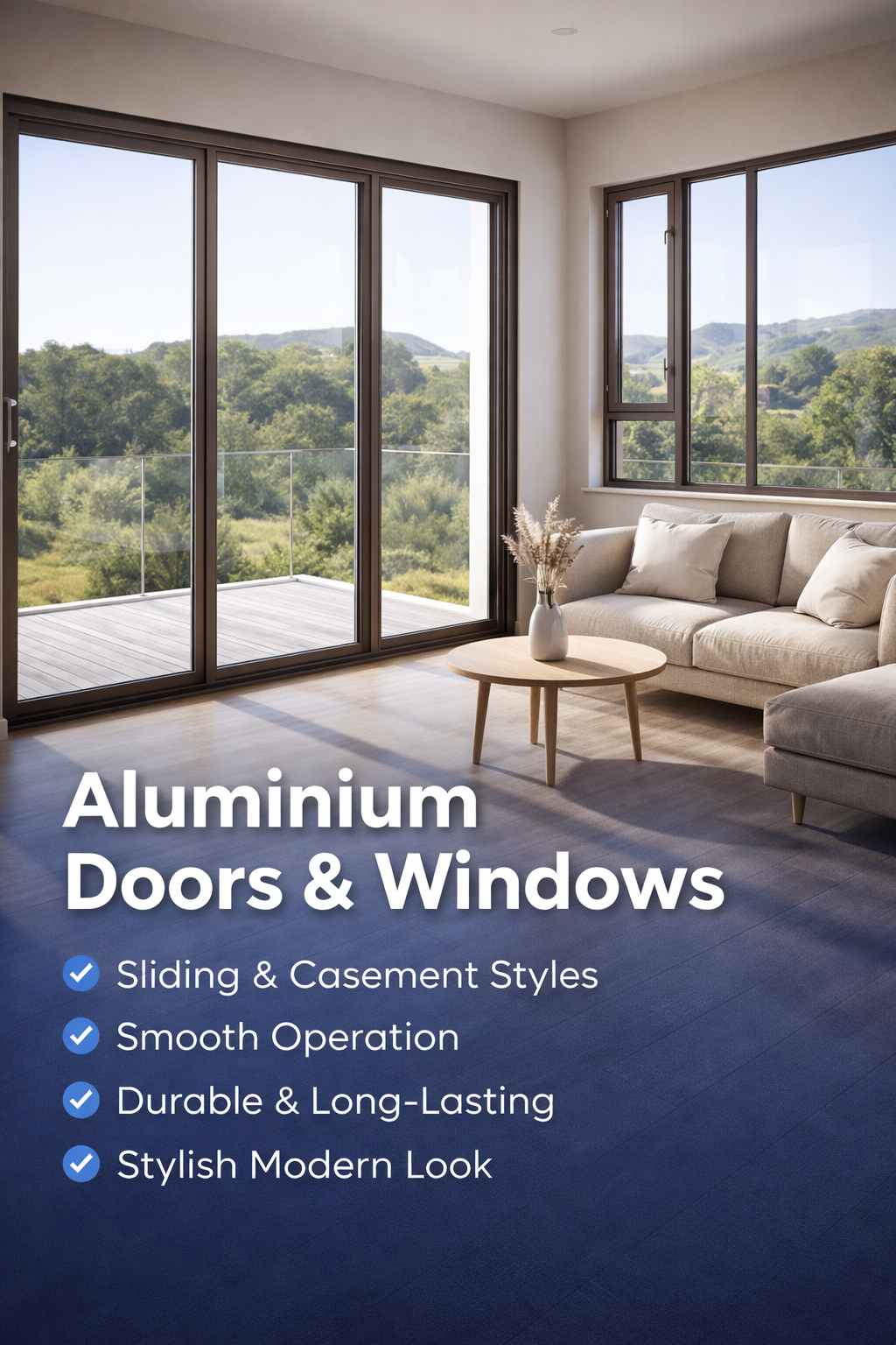 aluminium doors and glass